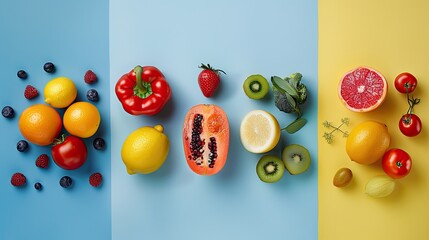 debunking the common myths about nutrition, offering clarity and insight into healthy eating habits. - obrazy, fototapety, plakaty