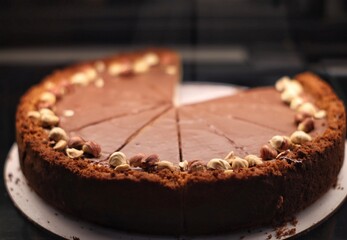 Sweet cake on a plate