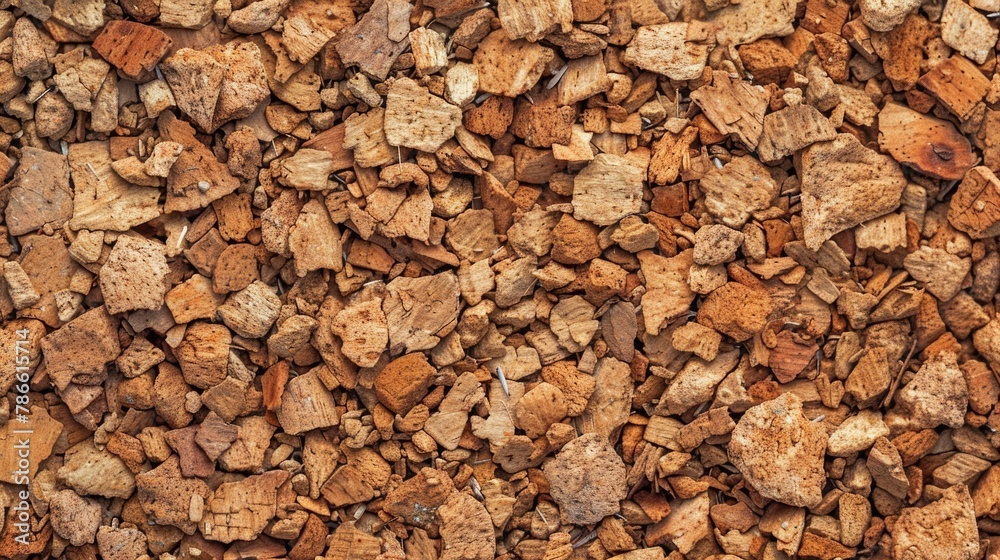 Poster detailed view of a stack of rocks, suitable for nature or construction themes
