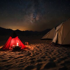 tent in the night, Desert country, red tent at night,  mahram, Iran, Iraq, Muslim 