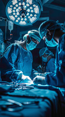 A Surgeon Performing surgical procedures in operating rooms, realistic people photography