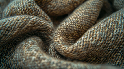 Close-up of textured beige fabric with tactile detail - obrazy, fototapety, plakaty