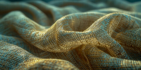 Close-up of textured beige fabric with tactile detail - obrazy, fototapety, plakaty
