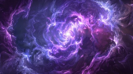 A journey through a purple nebula. - obrazy, fototapety, plakaty