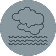 Mist Grey Line Circle Icon
