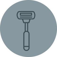 Razor Grey Line Circle Icon