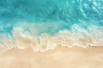 Fototapeta na wymiar ホット・サンド・サンセット：真夏の砂浜で輝く波,Hot Sand Sunset: Shining waves on a sandy beach in midsummer,Generative AI