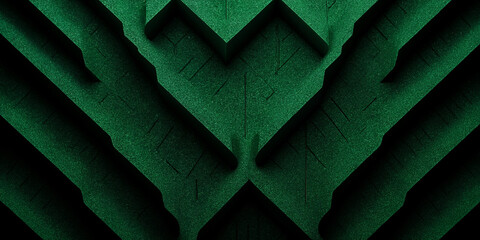 Geometrisches Grüne – Scharfkantige Symmetrie in der Natur - obrazy, fototapety, plakaty