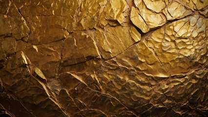 Golden aged textured background, rock texture. AI generative. - 786620333