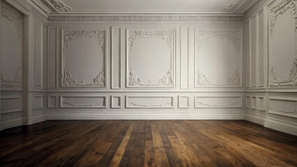 Classic aged interior room. AI generative. - 786621734