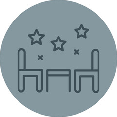 Party Grey Line Circle Icon