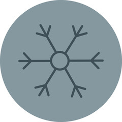 Snowy Grey Line Circle Icon