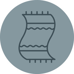 Fototapeta premium Beach towel Grey Line Circle Icon