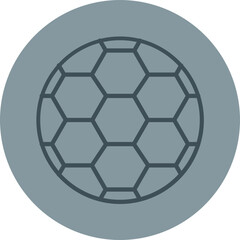 Naklejka premium Football Grey Line Circle Icon