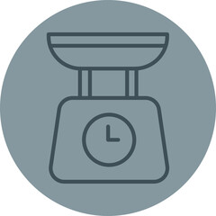 Weight Scale Grey Line Circle Icon