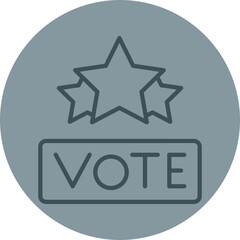 Rating Grey Line Circle Icon