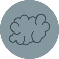 Fog Grey Line Circle Icon