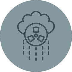 Acid Rain Grey Line Circle Icon