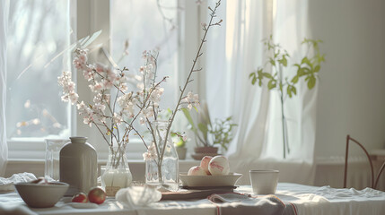 Fresh Home Decor Inspiration With Pink Spring Flowers 