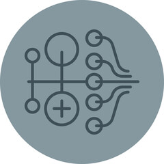 Monetization Grey Line Circle Icon