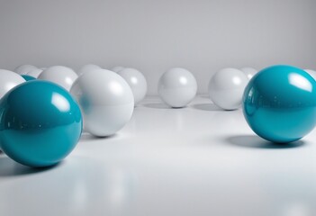 Abstract 3D Spheres in bright colours 