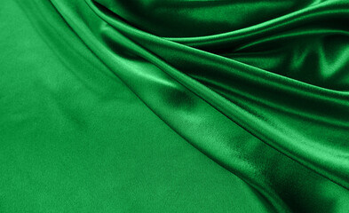 Green silk fabric - 786626781