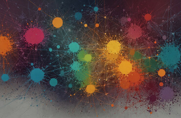 abstract colorful background with splashes yellow blue red