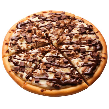 Pizza doce em um fundo transparente