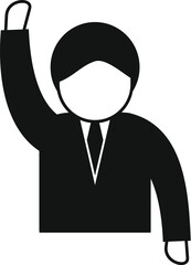Business motivational speaker icon simple vector. Speech orator. Public leader