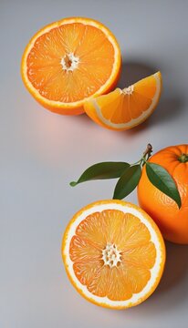  an orange in bright colours 
