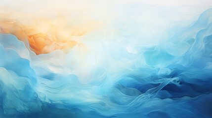 abstract waterwaves with some sun glow