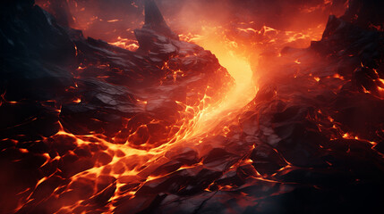 Abstract Lava waves, beautiful glow