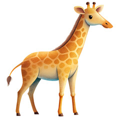 Obraz premium cute giraffe isolated on transparent background