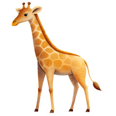 Obraz premium cute giraffe isolated on transparent background