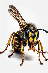 Wasp on a White Background