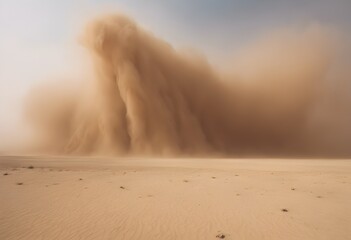 A sandstorm in the Desert - obrazy, fototapety, plakaty