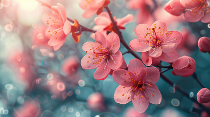 Spring Blossoms, seasonal background, generative ai - 786631744