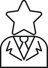 New star candidate icon outline vector. Business manager. Social leader