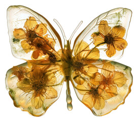 PNG Flower resin butterfly shaped accessories chandelier accessory