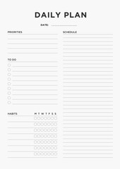 Daily planner template design