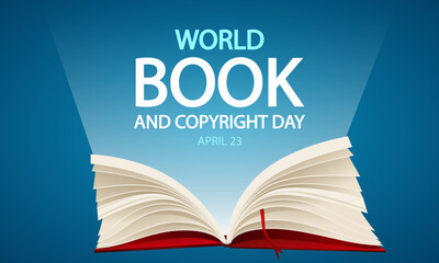 Copyright and Book World Day, vector art illustration.