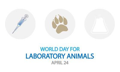 Laboratory Animals World Day, vector art illustration.