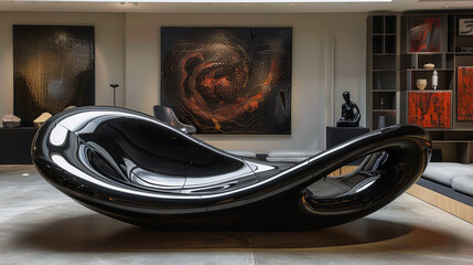  Interior Culture and Famous Sculptures.  Abstract Sofa Showcase