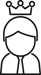 Best king speaker icon outline vector. Motivational orator. Conference manager