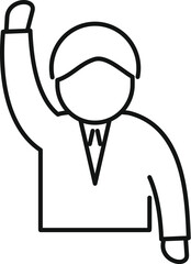 Business motivational speaker icon outline vector. Speech orator. Public leader