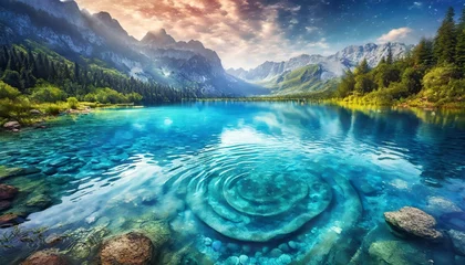 Fototapeten ファンタジーな湖の風景 © ベルベットR