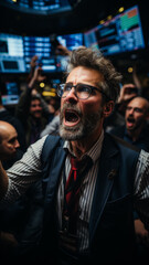 Stock Exchange Symphony. A Bustling Concert of Traders