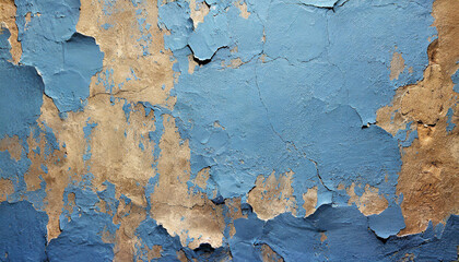 Obraz premium Ancient wall with rough cracked paint, old fresco texture background Ancient wall with rough cracked paint, old fresco texture background