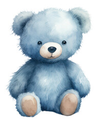 PNG Light blue teddy bear toy white background representation - obrazy, fototapety, plakaty