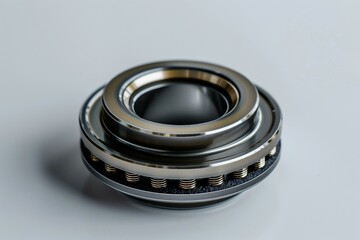 a close up of a ball bearing on a white surface